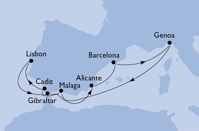 Crucero desde Cádiz en Septiembre y Octubre