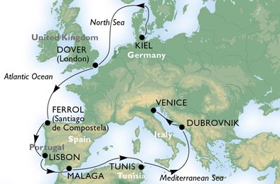 Интересные маршруты морских круизов