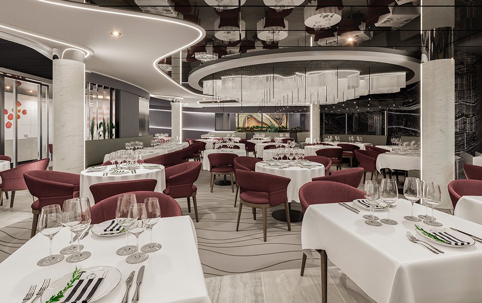 MSC Yacht Club restaurant, MSC Poesia | MSC Cruises MSC Yacht Club restaurant, MSC Poesia | MSC Cruises