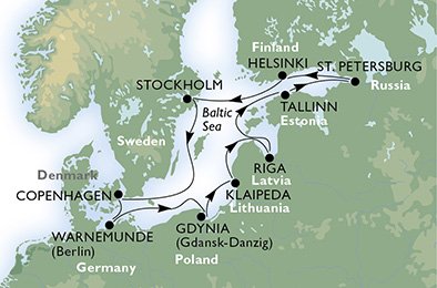 Собираемся в круиз MSC Opera из Копенгагена в Санкт-Петербург с 03.09.16
