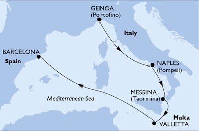 Бронирование круиза MSC Meraviglia c 11 июня на 5 ночей