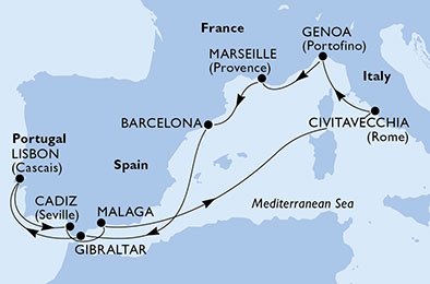 España, Gibraltar, Portugal, Italia, Francia
