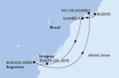 Argentina, Brasil, Uruguay