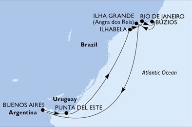 Argentina, Uruguay, Brasil