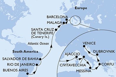 Argentina, Brasil, España, Francia, Italia, Grecia, Croacia