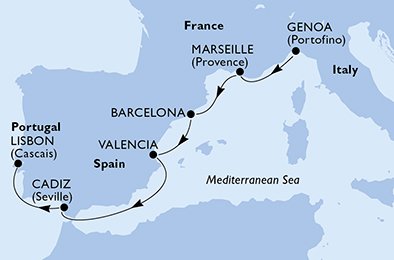 Italia, Francia, España, Portugal
