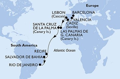 España, Portugal, Brasil