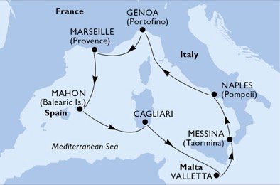 Italia, Francia, España, Malta
