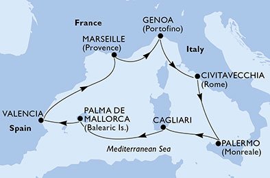 Italia, España, Francia
