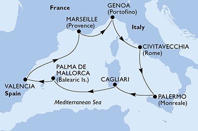 España, Francia, Italia