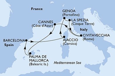 Francia, España, Italia