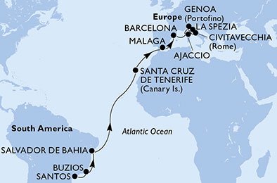 Brasil, España, Francia, Italia