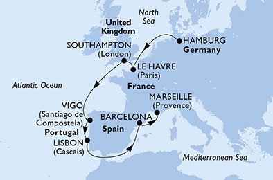 Alemania, Francia, Reino Unido, España, Portugal