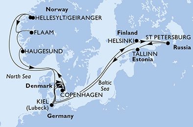 Dinamarca, Noruega, Alemania, Finlandia, Rusia, Estonia