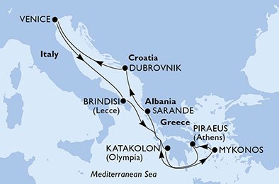 Italia, Grecia, Albania, Croacia