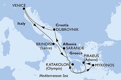 Italia, Grecia, Albania, Croacia