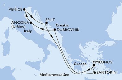 Italia, Croacia, Grecia