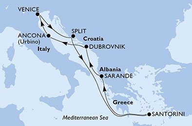 Italia, Croacia, Grecia, Albania