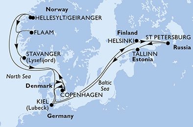 Dinamarca, Noruega, Alemania, Finlandia, Rusia, Estonia