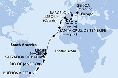Italia, España, Portugal, Brasil, Argentina