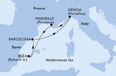 Italia, Francia, España