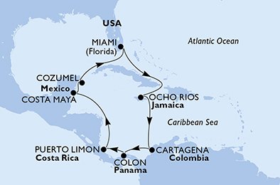 Estados Unidos, Jamaica, Colombia, Panamá, Costa Rica, México