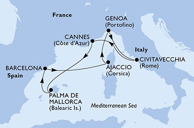 Italia, Francia, España