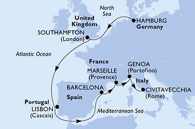 Alemania, Reino Unido, Portugal, España, Francia, Italia