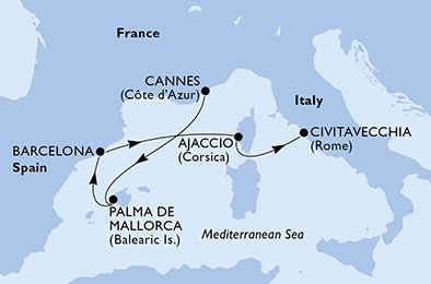 Francia, España, Italia