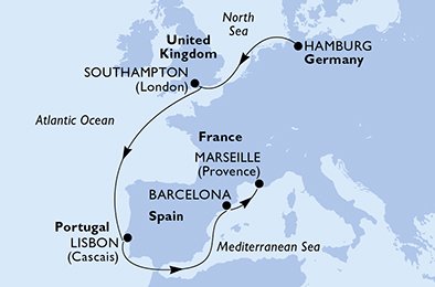 Alemania, Reino Unido, Portugal, España, Francia