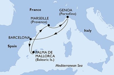 España, Francia, Italia