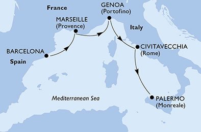 España, Francia, Italia