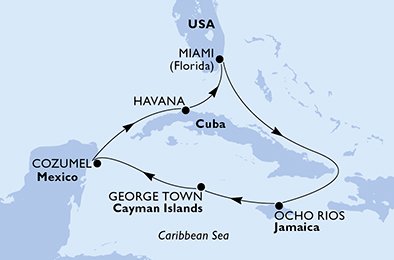 Estados Unidos, Jamaica, Gran Caimán, México, Cuba