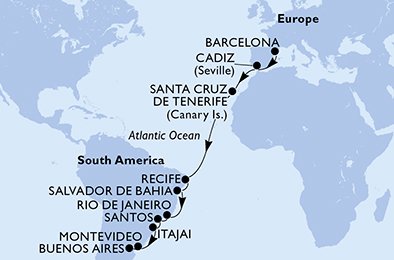 España, Brasil, Uruguay, Argentina