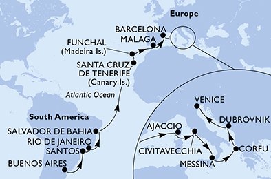 Argentina, Brasil, España, Portugal, Francia, Italia, Grecia, Croacia