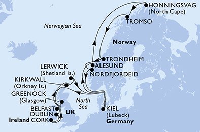 Alemania, Irlanda, Reino Unido, Noruega