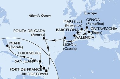España, Francia, Italia, Portugal, Barbados, Martinica, Antillas Holandesas, Puerto Rico, Estados Unidos